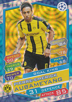 Pierre-Emerick Aubameyang Borussia Dortmund 2016/17 Topps Match Attax CL Goal King #DOR17